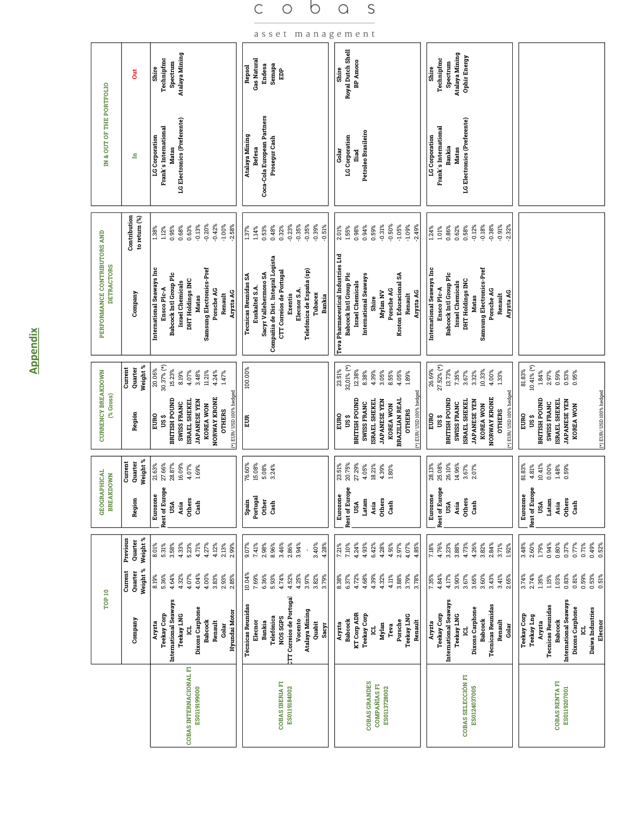 COBAS SELECCIÓN FI Portfolio Breakdown