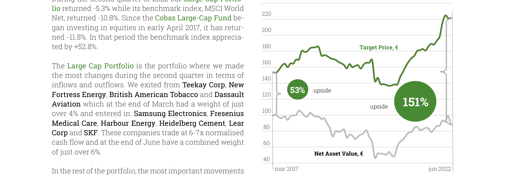 Large Cap Portfolio Performance