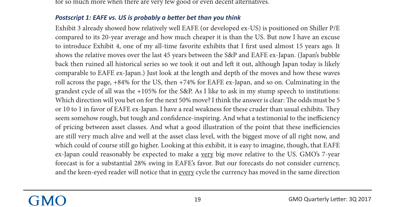 Exhibit 4: US vs. EAFE ex-Japan