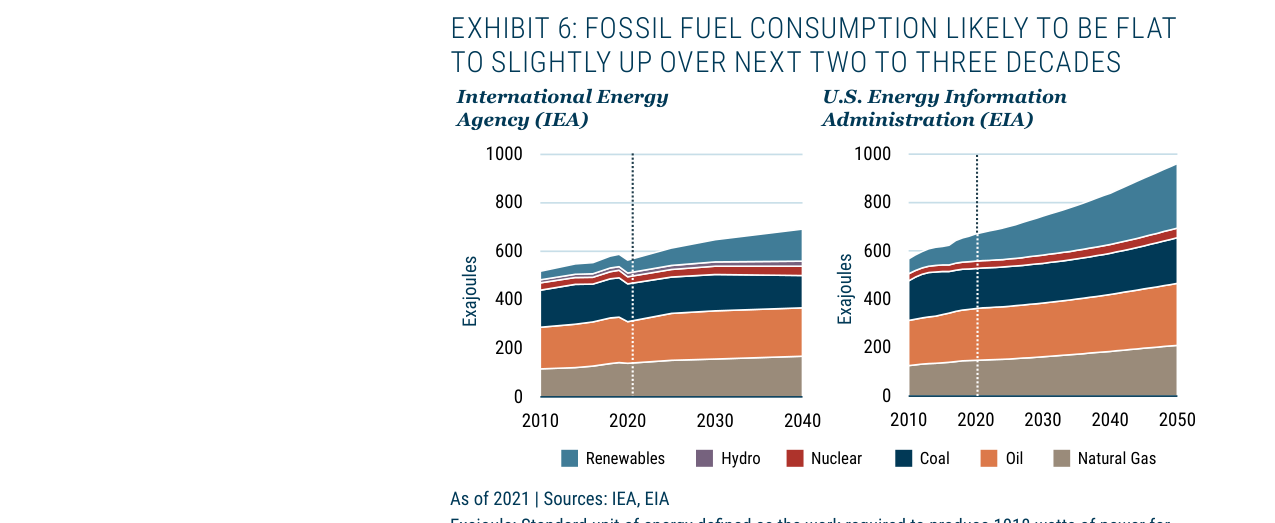 EXHIBIT 6: FOSSIL FUEL CONSUMPTION LIKELY TO BE FLAT TO SLIGHTLY UP OVER NEXT TW