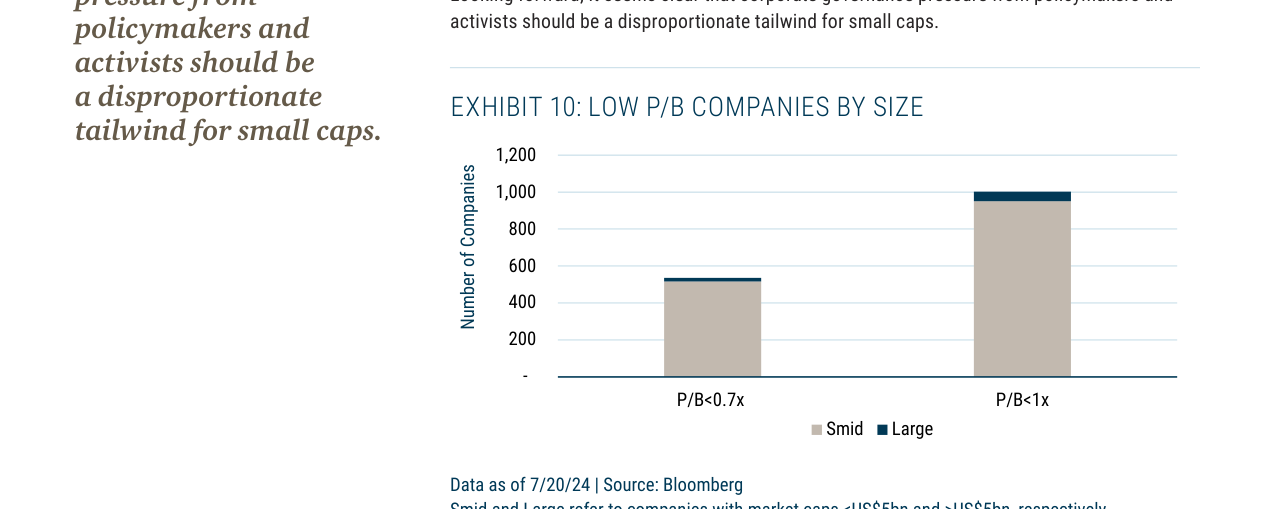 EXHIBIT 10: LOW P/B COMPANIES BY SIZE